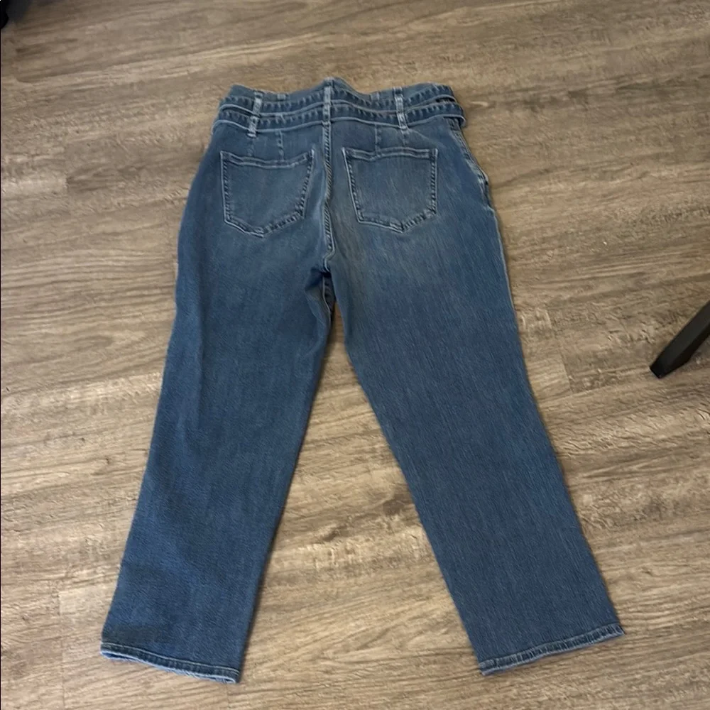 Express Blue Paperbag Waist Cropped‎ Jeans